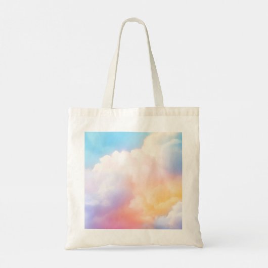 Ze zit op cloud 9 Kleurrijke Pastel Vrijgezellenfe Tote Bag (Achterkant)