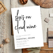 Ze zit op Cloud 9 Modern Minimalistisch Vrijgezell Kaart