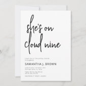 Ze zit op Cloud 9 Modern Minimalistisch Vrijgezell Kaart (Voorkant)