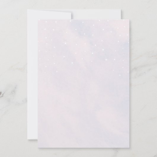 Ze zit op Cloud 9 Pastel Dreamy Vrijgezellenfeest Kaart (Achterkant)