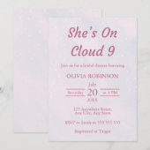 Ze zit op Cloud 9 Pastel Dreamy Vrijgezellenfeest Kaart (Voorkant / Achterkant)