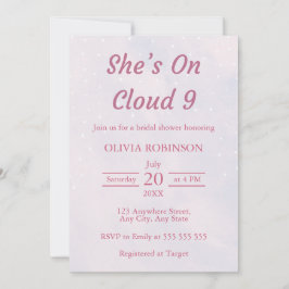 Ze zit op Cloud 9 Pastel Dreamy Vrijgezellenfeest Kaart