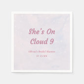 Ze zit op Cloud 9 Pastel Dreamy Vrijgezellenfeest Servet (Voorkant)