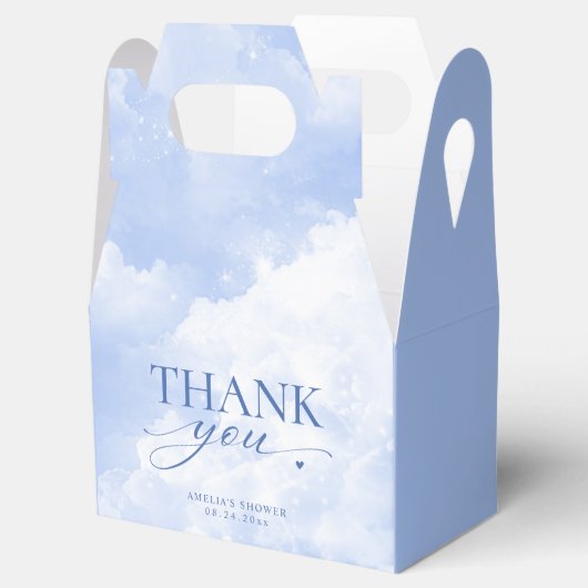 Ze zit op Cloud Nine Blue, dank je Bedankdoosjes (Geopend)