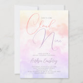 Ze zit op Cloud Nine Dreamy Pastel Vrijgezellenfee Kaart (Voorkant)