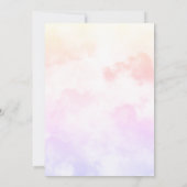 Ze zit op Cloud Nine Dreamy Pastel Vrijgezellenfee Kaart (Achterkant)