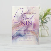 Ze zit op Cloud Nine Dreamy Pastel Vrijgezellenfee Kaart (Staand voorkant)