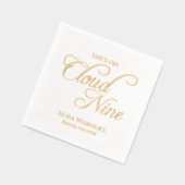 Ze zit op Cloud Nine Elegant Vrijgezellenfeest Folie Servetten (Links)