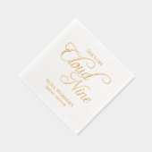 Ze zit op Cloud Nine Elegant Vrijgezellenfeest Folie Servetten (Rechts)