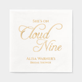 Ze zit op Cloud Nine Elegant Vrijgezellenfeest Folie Servetten