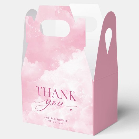 Ze zit op Cloud Nine Pink Vrijgezellenfeest Bedankdoosjes (Geopend)