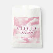 Ze zit op Cloud Nine Pink Vrijgezellenfeest Bedankzakje (Voorkant)