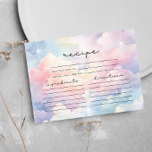 Ze zit op Cloud Nine Recipe Vrijgezellenfeest Informatiekaartje