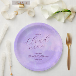 Ze zit op Cloud Nine Vrijgezellenfeest Papieren Bordje