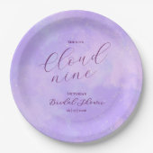 Ze zit op Cloud Nine Vrijgezellenfeest Papieren Bordje (Voorkant)