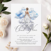 Ze zit op Cloud Nine Waterverf Vrijgezellenfeest Kaart