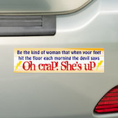 Ze zit op de bumpersticker (Op auto)