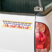 Ze zit op de bumpersticker (Op Truck)