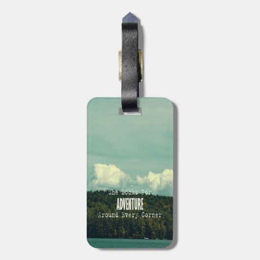 Ze zocht naar avontuurlijk Bagagelabel (Achterkant verticaal)