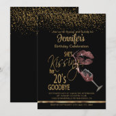 Ze zoent haar 20's Goodbye - Verjaardag Kaart (Voorkant / Achterkant)