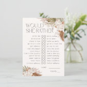 Ze zou liever Boheemse bloemen & veren Informatiekaartje (Staand voorkant)