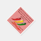 Ze zullen eten met wat overgebleven chilipepers servet (Hoek)