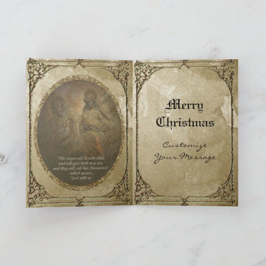 Ze zullen hem Immanuel noemen Feestdagen Kaart (Binnen)