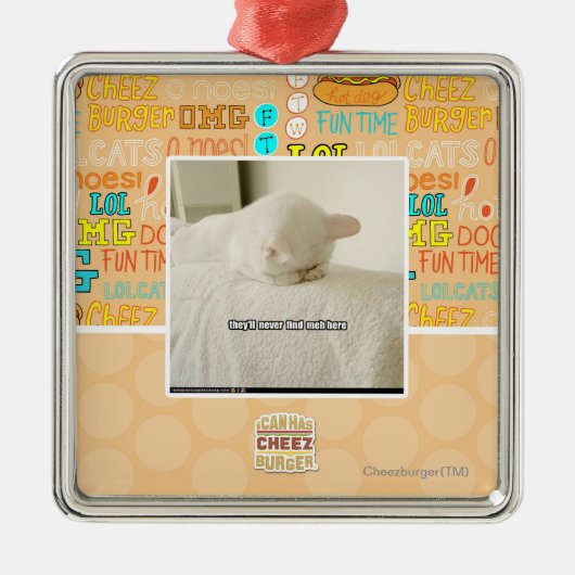 ze zullen hier nooit meh vinden metalen ornament (Voorkant)