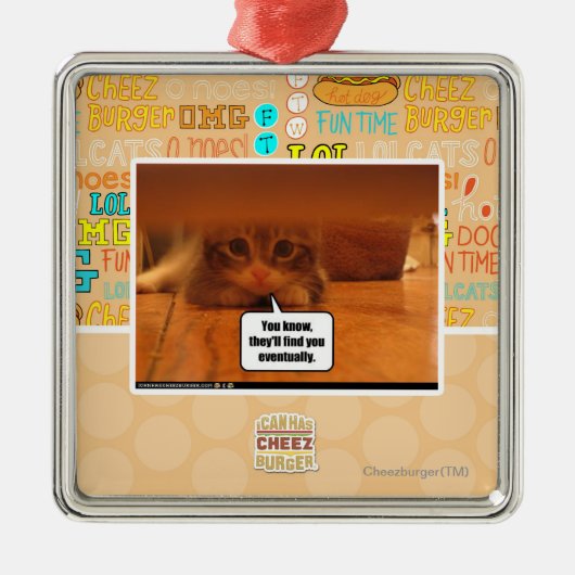 Ze zullen je vinden metalen ornament (Voorkant)