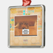 Ze zullen je vinden metalen ornament (Links)