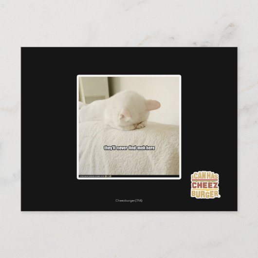 Ze zullen me hier nooit vinden briefkaart (Voorkant)