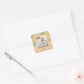 Ze zullen me hier nooit vinden vierkante sticker (Envelop)