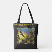 Ze zullen vliegen op vleugels als adelaars. goudli tote bag (Achterkant)