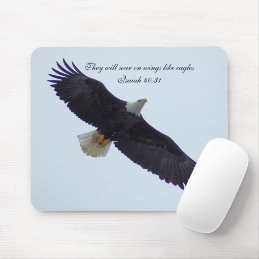 Ze zullen vliegen op vleugels als adelaars muismat (Met muis)