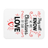 Ze zullen weten dat we christen zijn van onze lief magneet (Horizontaal)