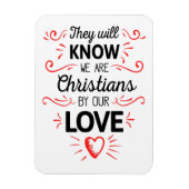 Ze zullen weten dat we christen zijn van onze lief magneet (Verticaal)