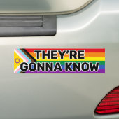 Ze zullen zwarte intersekse leren kennen, inclusie bumpersticker (Op auto)