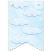 Ze zweeft op wolk 9 Droom Hemelblauwe Bruidsdouche Vlaggetjes (Eerste vlag)