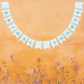 Ze zweeft op wolk 9 Droom Hemelblauwe Bruidsdouche Vlaggetjes