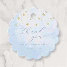 Ze zweeft op wolk negen bruidsfeest cadeautag bedankjes labels