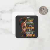 Ze zweep terug Ik ben de Storm sterke vrouw Notitiekaartje (Voorkant / Achterkant in situ)