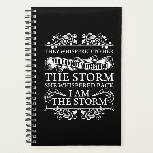 Ze zweep terug Ik ben het Storm Planner (Voorkant)