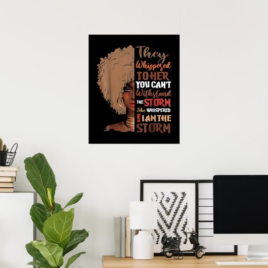 Ze zweep terug Ik ben het Storm Poster (Thuiskantoor)