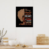 Ze zweep terug Ik ben het Storm Poster (Keuken)