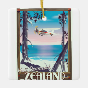 Zealand Denemarken reisposter Keramisch Ornament