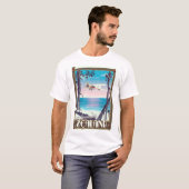 Zealand Denemarken reisposter T-shirt (Voorkant volledig)