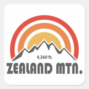 Zealand Mountain New Hampshire Vierkante Sticker