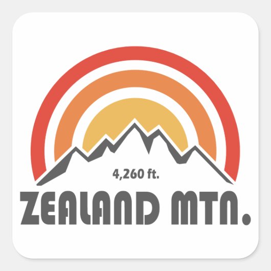 Zealand Mountain New Hampshire Vierkante Sticker (Voorkant)