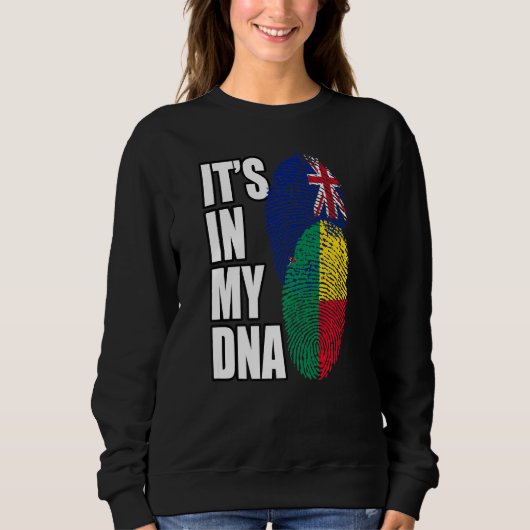 Zealander And Beninese Mix DNA Flag Heritage Trui (Voorkant)