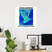 Zealandia Earth's nieuwste continent Poster (Thuiskantoor)